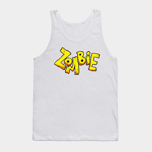 ZOMBIE Typography Tank Top by Mako Design 